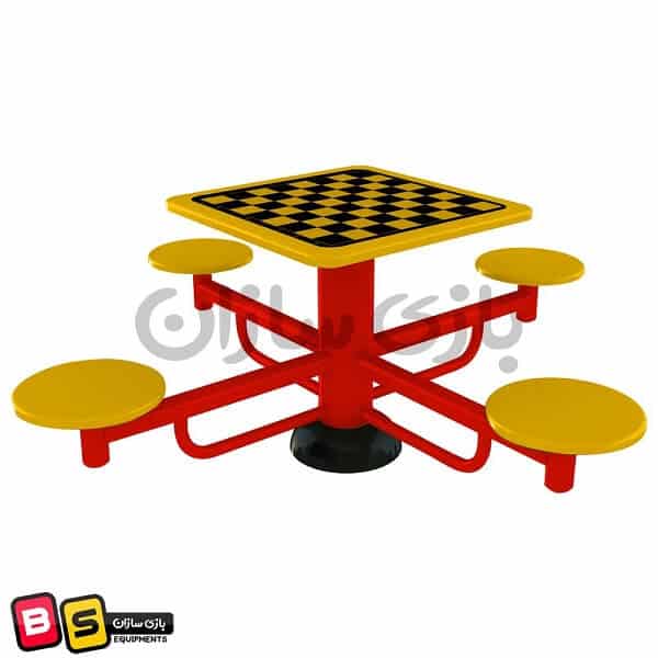 میز شطرنج پارکی فلزی b11